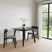 Load image into Gallery viewer, 43" Black Wood Dining Table
