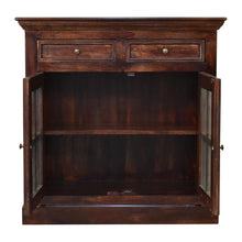 Load image into Gallery viewer, 35" Solid Wood Accent Cabinet With Two Doors And Two Drawers - Brown