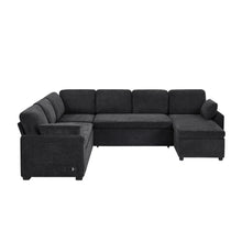 Load image into Gallery viewer, Convertible U-Shaped Sectional Sofa Bed With Reversible Chaise