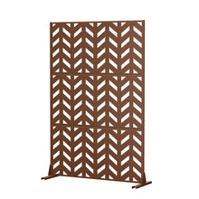 Load image into Gallery viewer, Three Panel Screen Room Divider (562817) - Brown