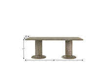 Load image into Gallery viewer, 84" Gray Wood Double Pedestal Base Dining Table