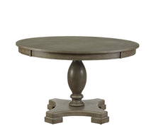 Load image into Gallery viewer, 48" Gray Wood Pedestal Base Round Top Dining Table