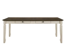 Load image into Gallery viewer, 78" Oak and Cream Wood Dining Table