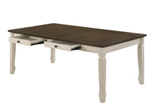 Load image into Gallery viewer, 78" Oak and Cream Wood Dining Table