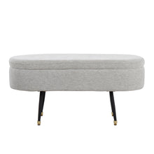 Load image into Gallery viewer, Harvey - Contemporary Storage Bench - Black / Light Gray