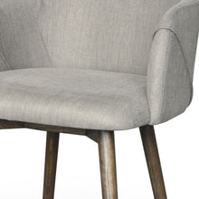 Load image into Gallery viewer, Upholstered Fabric Dining Arm Chair - Brown / Gray