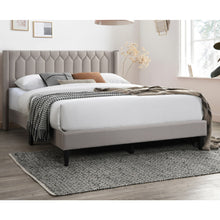 Load image into Gallery viewer, Platform Bed With Diamond Tufted Headboard