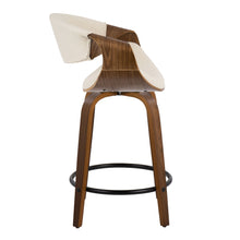 Load image into Gallery viewer, Curvini Mid - Century Modern Fixed Height Counter Stool With Swivel (Set of 2)