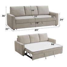 Load image into Gallery viewer, Leira - Linen Pull Out Sleeper Sofa - Beige