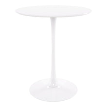 Load image into Gallery viewer, Rounded Manufactured Wood And Metal Bar Table - White