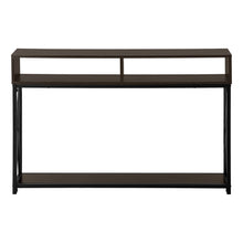 Load image into Gallery viewer, 47" Frame Console Table With Shelves - Brown And Black
