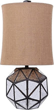 Load image into Gallery viewer, 40" Silver Geometric Table Lamp With Cylinder Shade