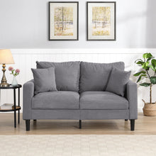 Load image into Gallery viewer, High Resilience Loveseat Sofa With Wooden Frame