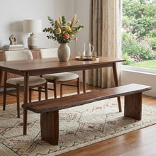Load image into Gallery viewer, 60" Brown Solid Wood Solid Wood Live Edge Dining Bench