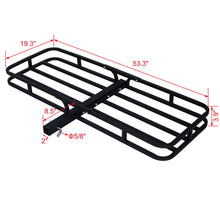 Load image into Gallery viewer, Heavy Duty Steel Hitch Mount Cargo Carrier Rack For SUV, Truck, Car With 2" Receiver - Black