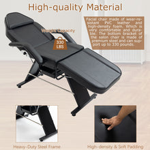Load image into Gallery viewer, Massage Salon Tattoo Chair With Two Trays Esthetician Bed With Hydraulic Stool, Multi-Purpose 3-Section Facial Bed Table, Adjustable Beauty Barber Spa Beauty Equipment