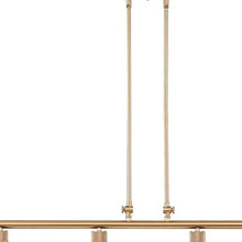 Load image into Gallery viewer, Kitchen Island Four Light Metal Seeded Glass Dimmable Chandelier With Shades - Gold