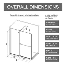 Load image into Gallery viewer, Guyou Glass Shower Door, Sliding Door Dual Usage - Chrome