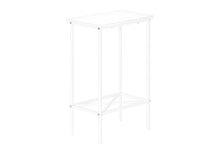 Load image into Gallery viewer, 24" Wood And Metal End Table With Shelf - White