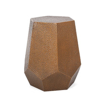 Load image into Gallery viewer, Iron Hexagonal Pedestal End Table - Brown