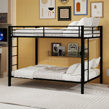 Load image into Gallery viewer, Bunk Bed For Kids, Convertible Frame With Ladders & Guardrail