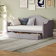 Load image into Gallery viewer, Daybed With 2 Storage Drawers, Sofa Bed With Handrail For Living Room Bedroom