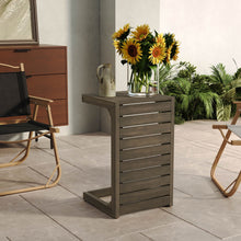 Load image into Gallery viewer, Aluminum Outdoor C - Shaped Side Table For Patio