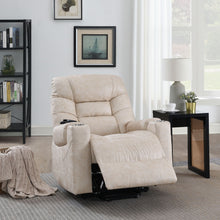 Load image into Gallery viewer, Nairi - Leather Aire Power Motion Recliner With Lift Heating Massage Function - Ivory