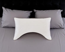 Load image into Gallery viewer, Cotton Latex Foam And Wool Hypoallergenic Ergonomic Bed Pillow - Standard