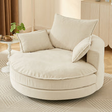 Load image into Gallery viewer, 360° Swivel Accent Barrel Chair With Dual Layer Cushion And 3 Removable Pillows