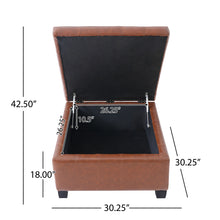 Load image into Gallery viewer, Square Tufted Indoor Ottoman With Lift-Top Storage