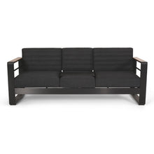 Load image into Gallery viewer, Giovanna - 3 Seater Sofa With Aluminum Frame And Water Repellence Cushions - Black