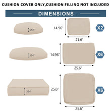Load image into Gallery viewer, Outdoor Deep Seat Cushions For Patio Furniture Replacement, Cushion Set For Sectionals
