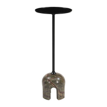 Load image into Gallery viewer, 22" Marble Pedestal End Table - Brown