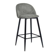 Load image into Gallery viewer, Steel Low Back Counter Height Bar Chairs (Set of 2) - Gray And Black