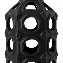 Load image into Gallery viewer, Pierced Geometric Cylinder Table Vase - Black