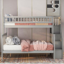 Load image into Gallery viewer, Bunk Bed With Staircase