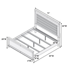 Load image into Gallery viewer, Bed With LED Lights, Tufted Headboard