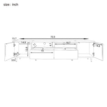 Load image into Gallery viewer, TV Stand For TVs Up To 80", Entertainment Center With 2 Shelves And LED Lights