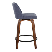 Load image into Gallery viewer, Toriano - Mid Century Modern, Fixed Height Counter Stool & Swivel And Round Footrest (Set of 2)