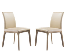 Load image into Gallery viewer, Upholstered Faux Leather Dining Room Side Chairs (Set of 2) - Taupe