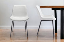 Load image into Gallery viewer, Faux Leather Upholstered Dining Side Chairs (Set of 2) - White