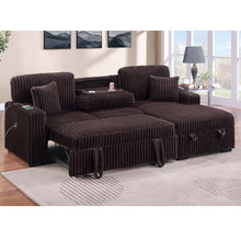Load image into Gallery viewer, Convertible Sectional Upholstered Sleeper Sofa With Storage Chaise