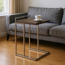 Load image into Gallery viewer, Metal And Wood End Table - Gray / Silver