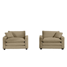 Load image into Gallery viewer, Modern Classic Fabric Single Chair Deep Seat Sofa With Pillow