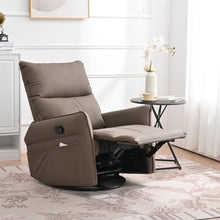 Load image into Gallery viewer, 360° Modern Small Rocking Swivel Recliner Chair With Side Pocket
