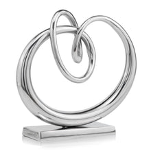 Load image into Gallery viewer, Buffed Modern Abstract Tabletop Sculpture - Silver