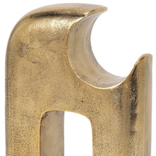 Load image into Gallery viewer, Modern Abstract Tabletop Sculpture - Antiqued Brass