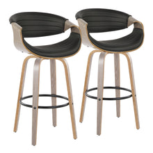Load image into Gallery viewer, Symphony - Mid-Century Modern Fixed Height Barstool With Swivel With Round Footrest (Set of 2)