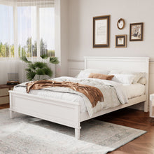 Load image into Gallery viewer, Mid-Century Platform Bed With Headboard And Slat Support, No Box Spring Needed